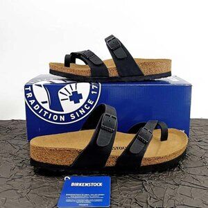 Birkenstock Mayari Birko-Flor Black Leather Sandals